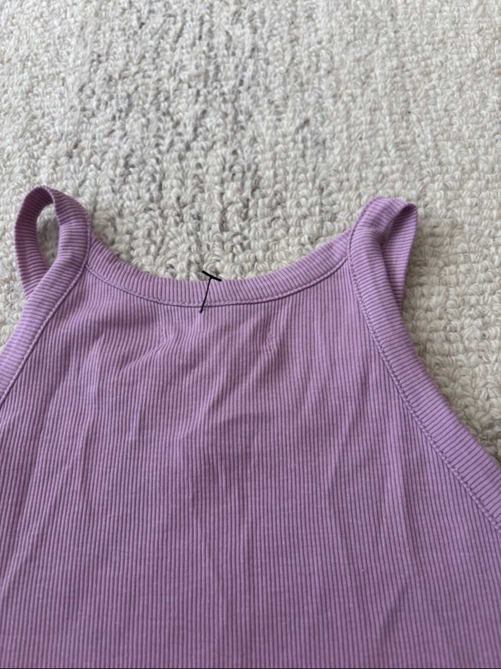 Madewell Ribbed High Neck Tank Top Lavender - Picture 10 of 10